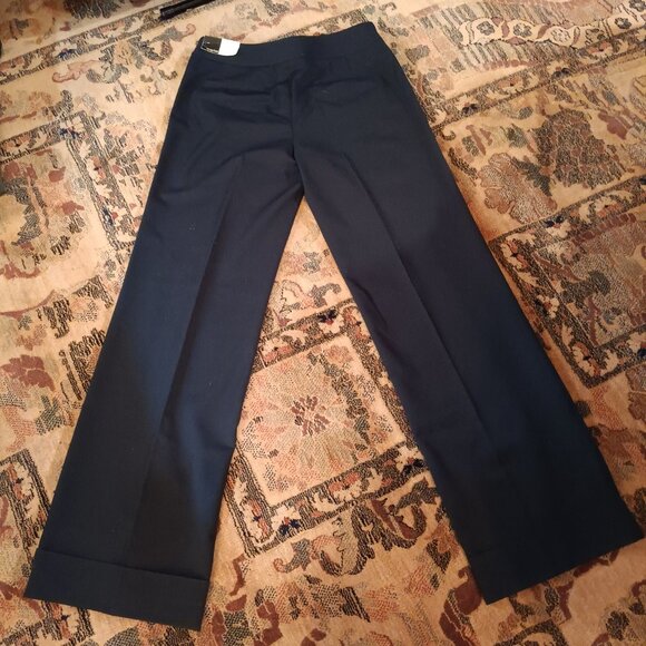 LOFT MARINERS TROUSERS - MIDNIGHT NAVY BLUE - WIDE LEG - SIZE 2REG. NWT - Picture 3 of 7